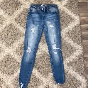 Skinny Ripped jeans. Kancan brand.